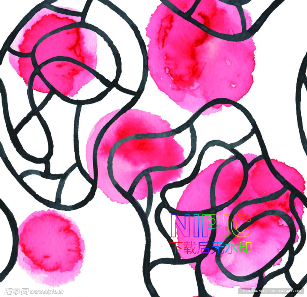 彩色水墨eps背景图