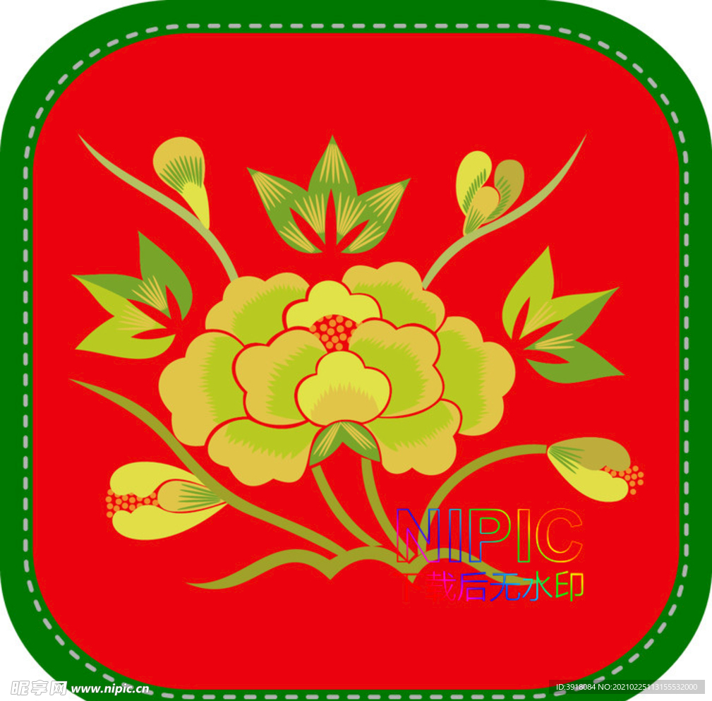 绣花图案eps矢量图