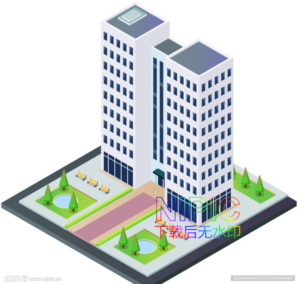 2.5d建筑eps素材文件