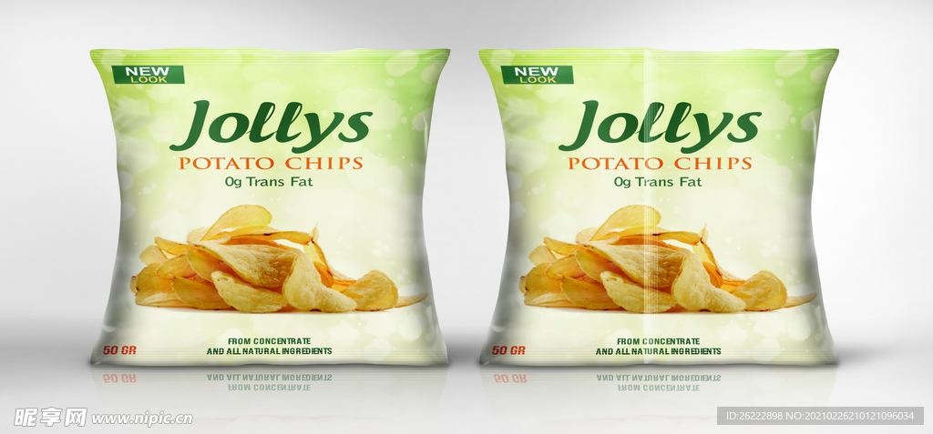 零食 薯片 包装 样机 塑料袋