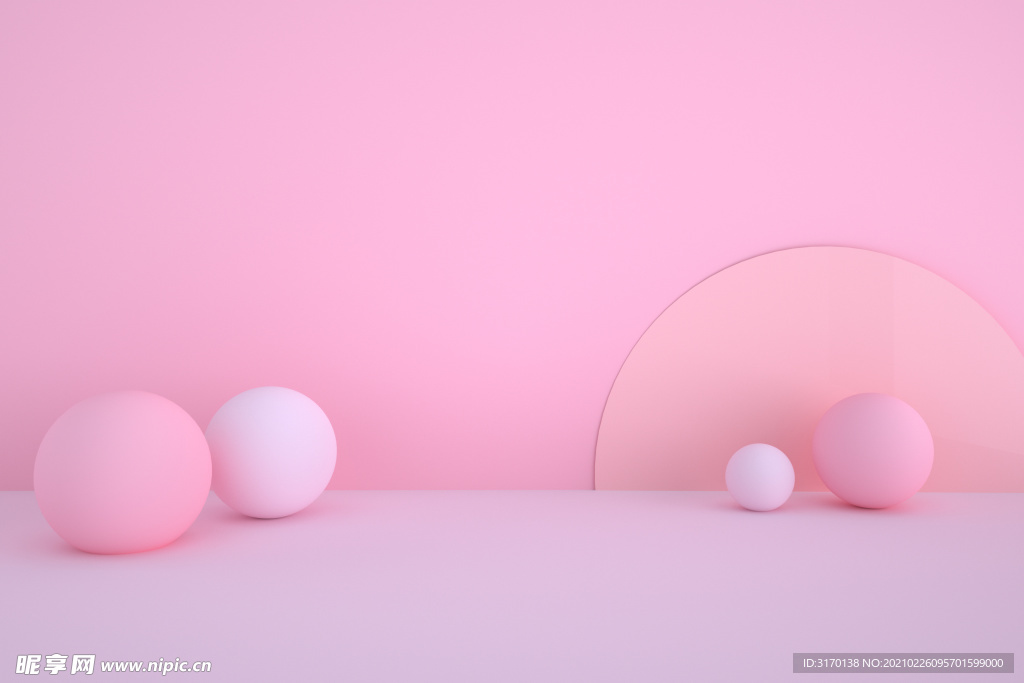 粉色几何c4d背景图片简约海报