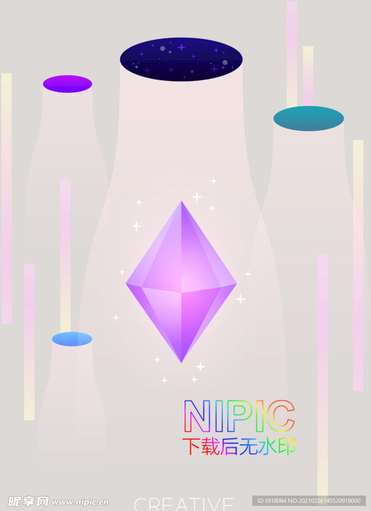 抽象海报ai图形