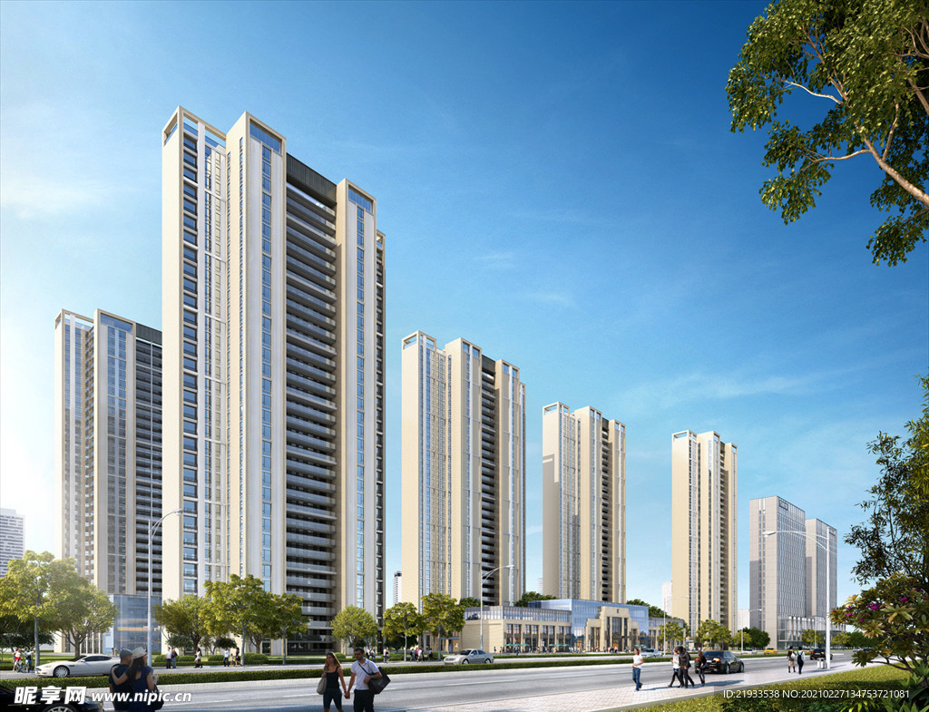 绿城别墅洋房园林大门入口