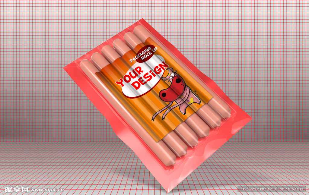 零食 香肠 包装 样机 塑料袋