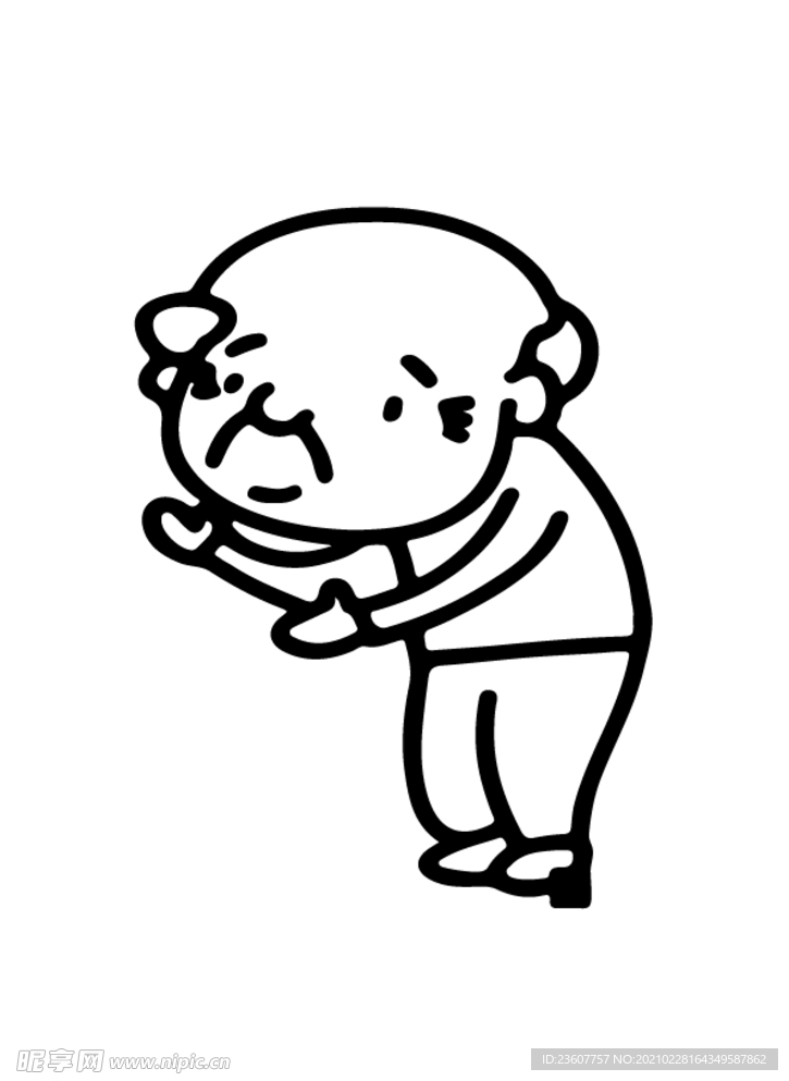 老人插画
