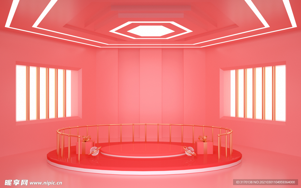 几何c4d背景图片简约产品展台