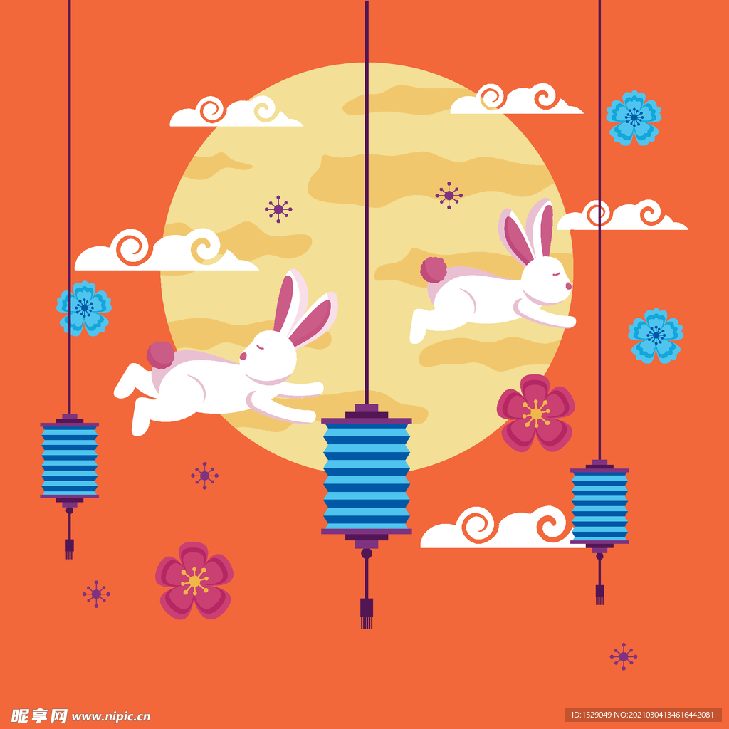 卡通中秋节