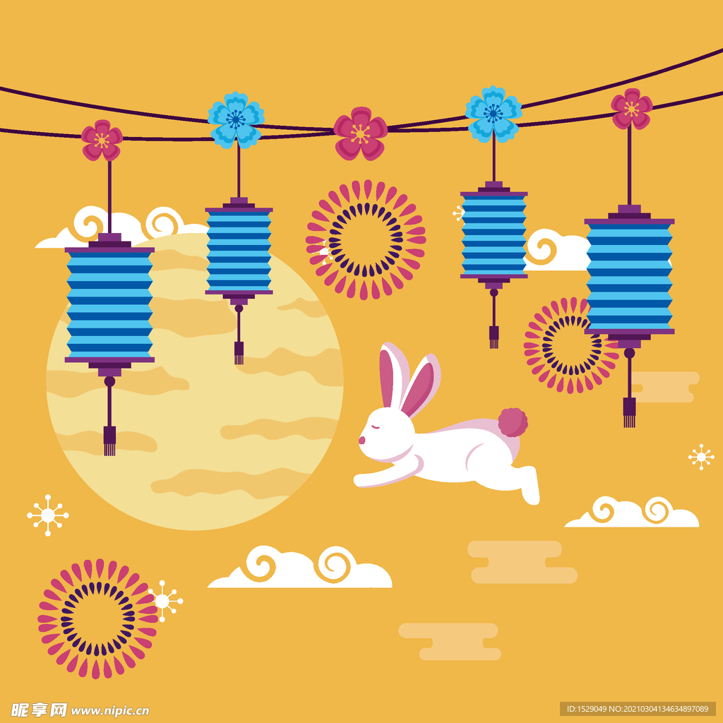 卡通中秋节