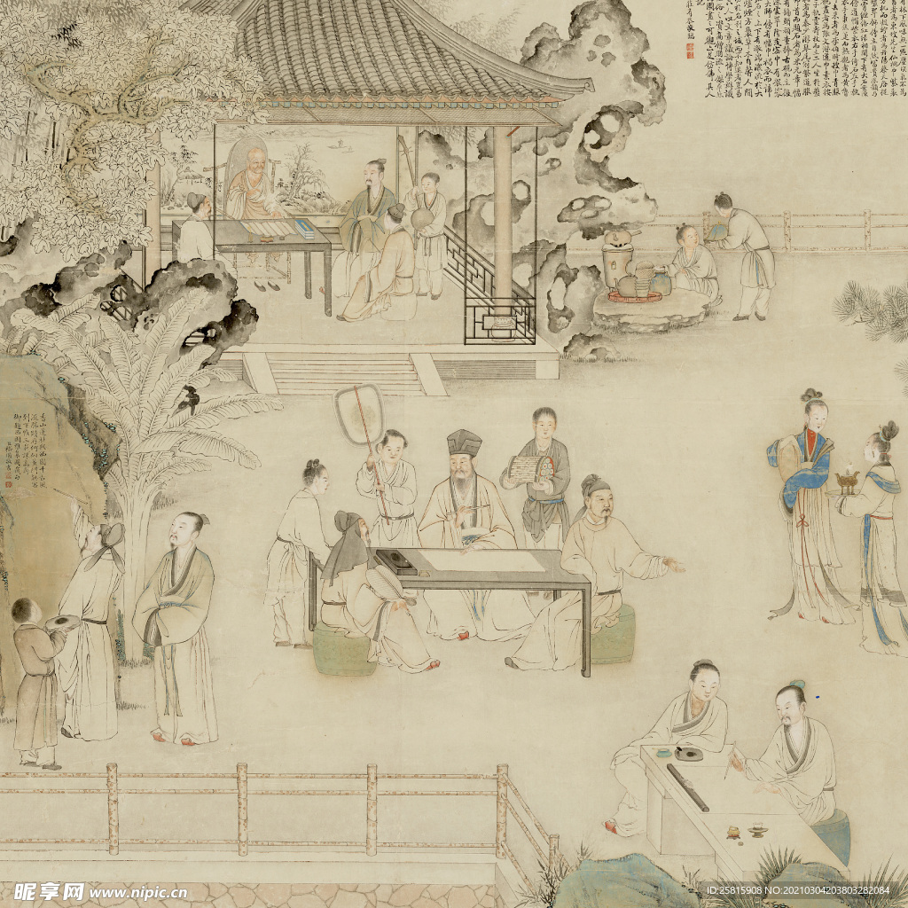 明清画作