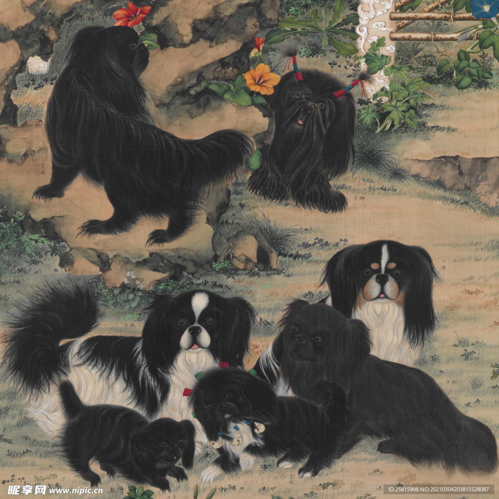 明清画作