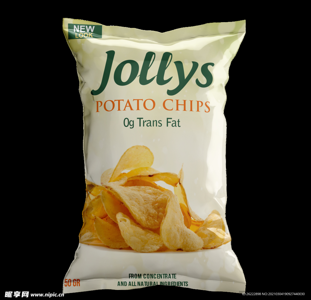 零食 薯片 包装 样机 塑料袋