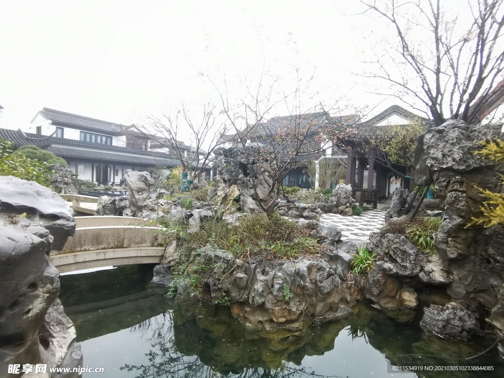 中式别墅庭院图片