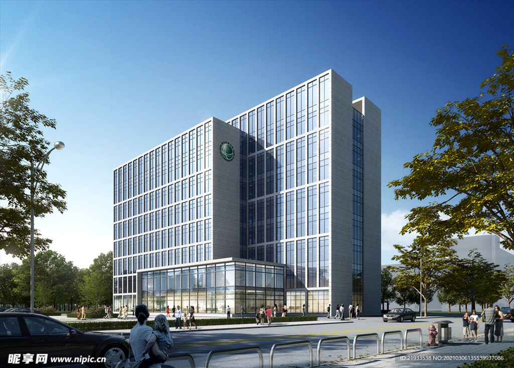 电力公司医院图书馆厂房效果图