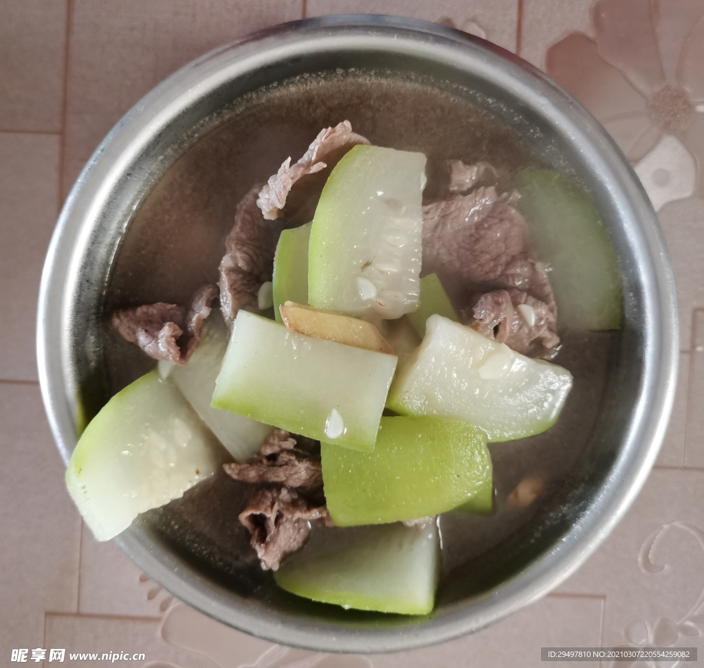节瓜瘦肉汤