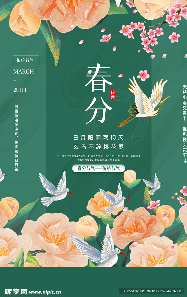 春分节气传统活动宣传海报素材