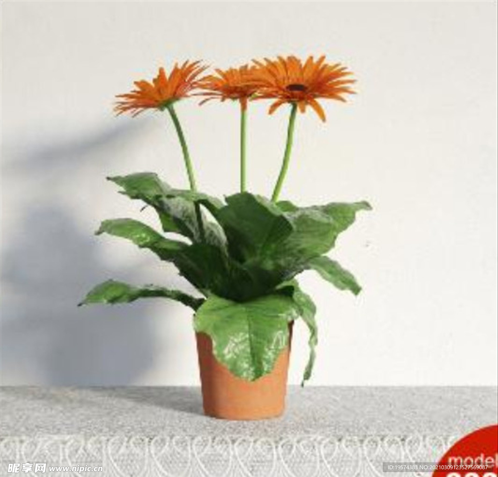 3DMAX模型植物花卉景观