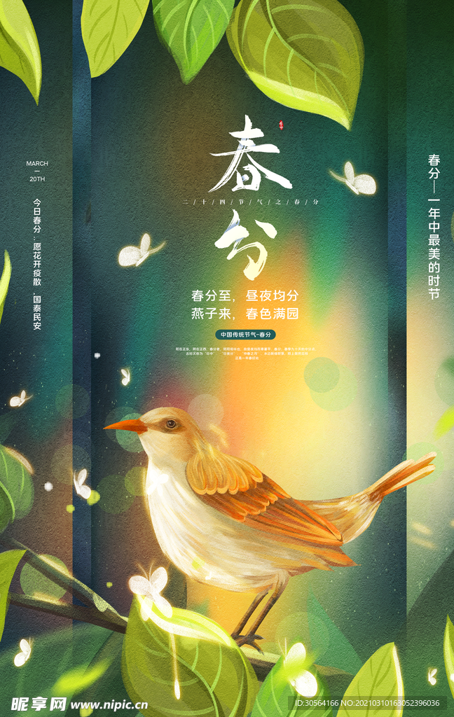 春分节气传统活动宣传海报素材