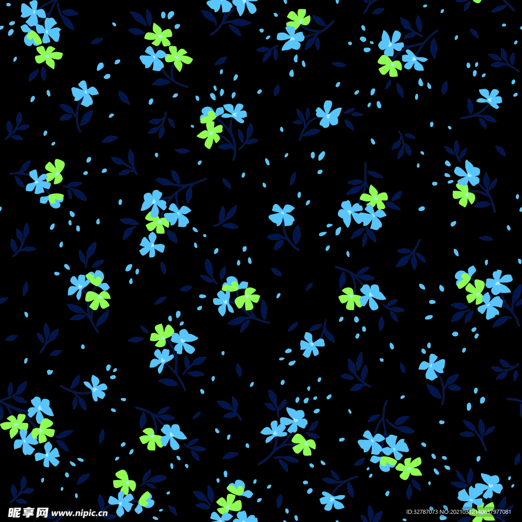 手绘花 叶子 小碎花 小花