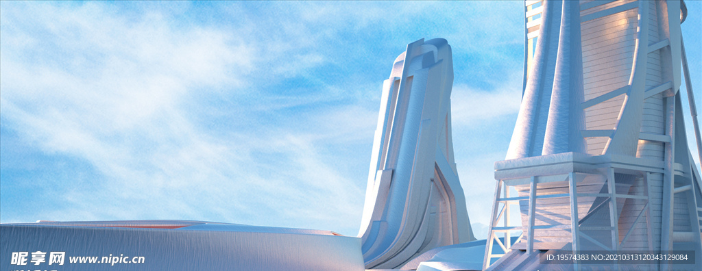 C4D模型未来都市城市
