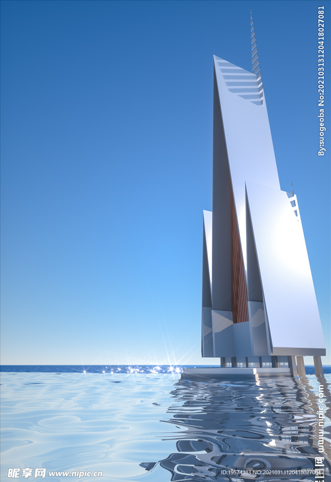 C4D模型别墅建筑企业公司