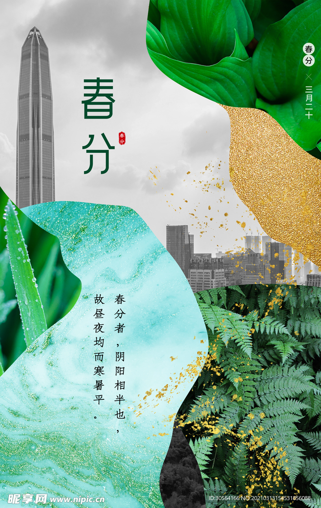 春分节气传统活动宣传海报素材