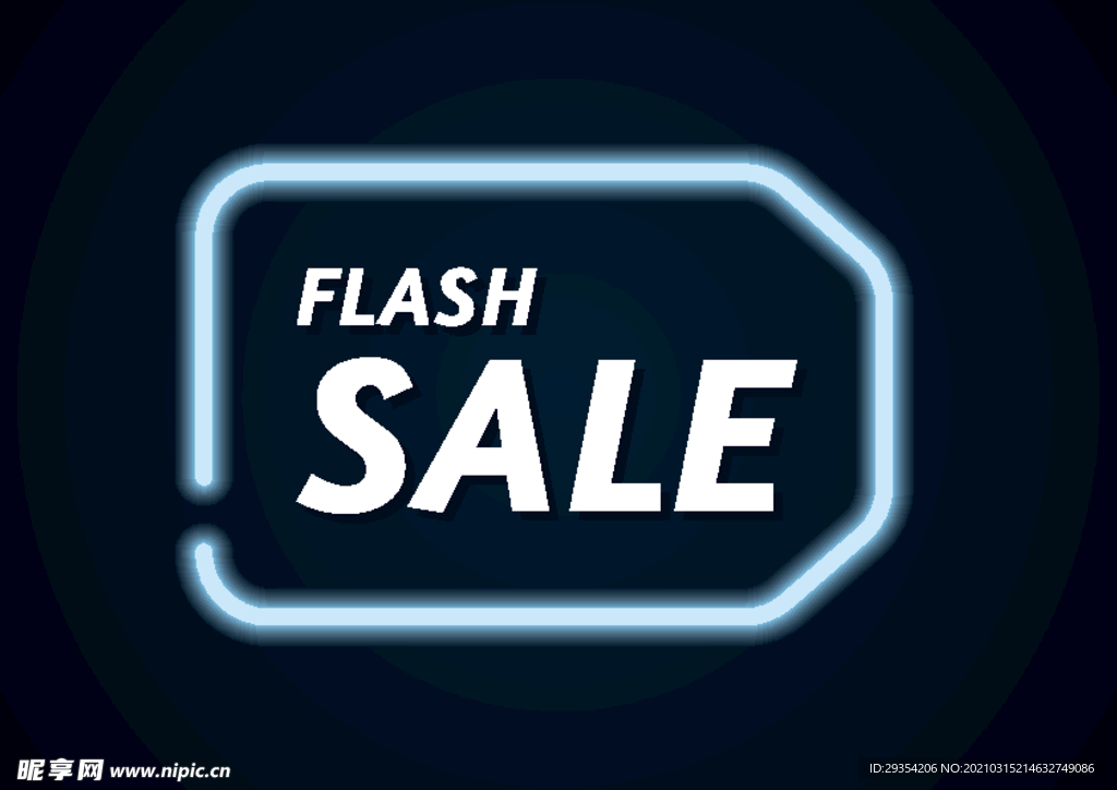 购物打折霓虹灯LOGO图片