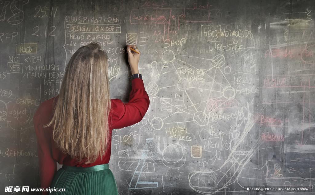 学校上课美女老师