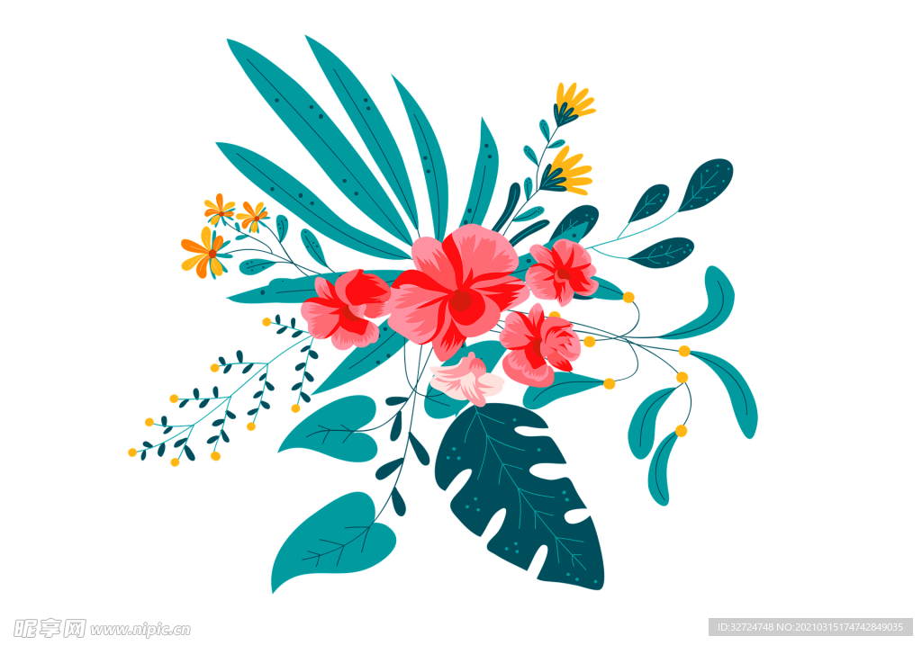 插画花朵