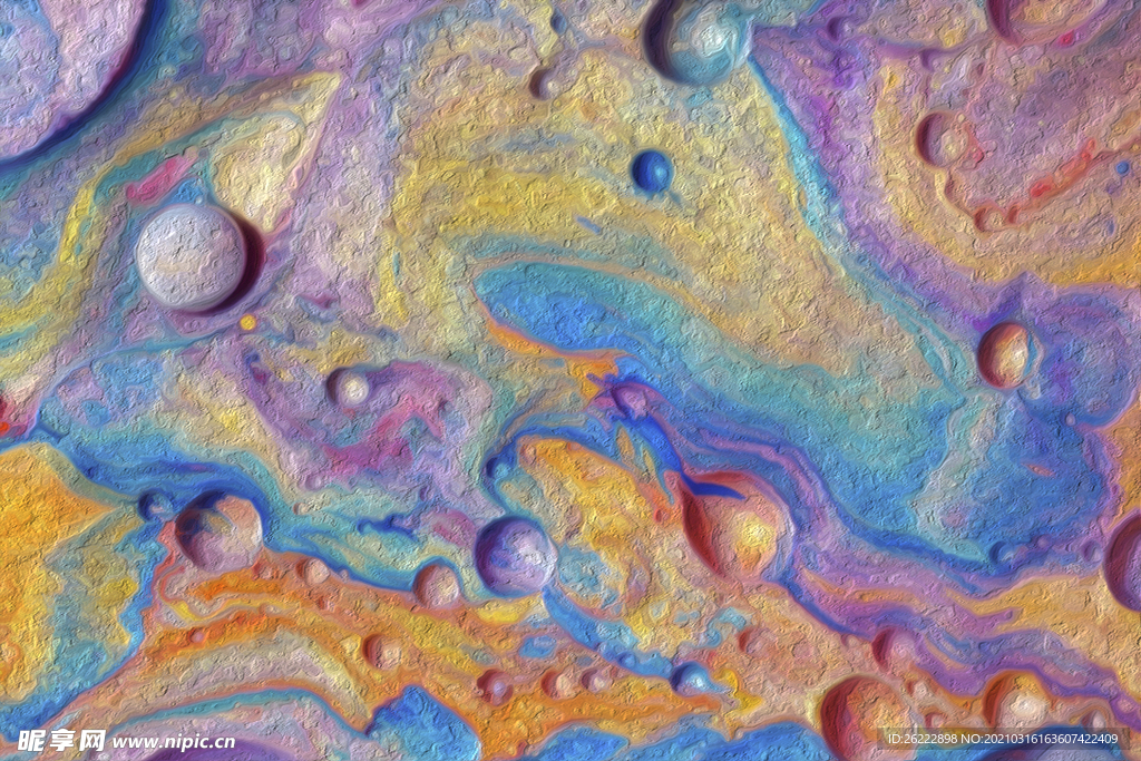 油画气泡 彩色 肌理