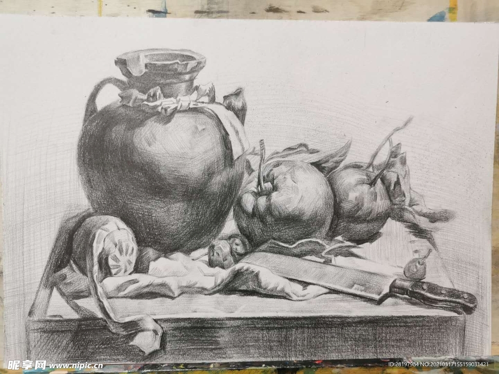 素描静物组合