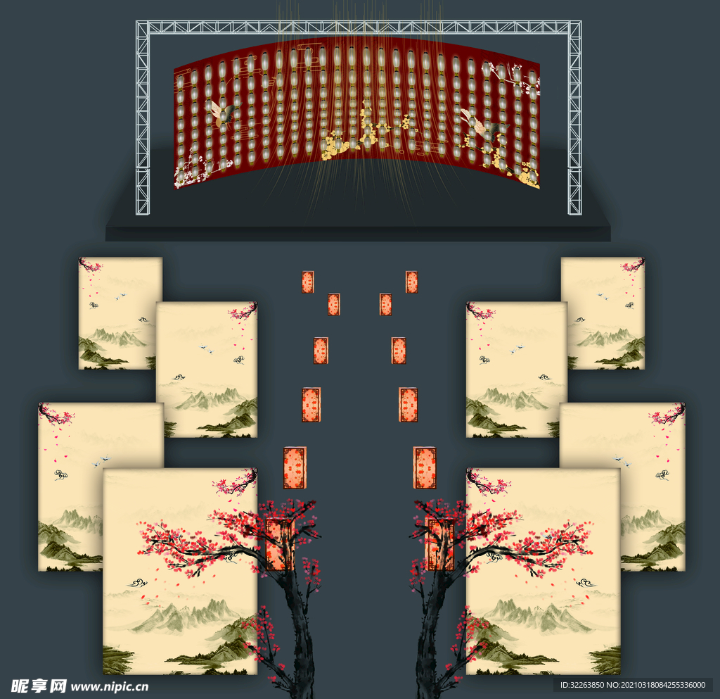 新中式婚礼现场效果图