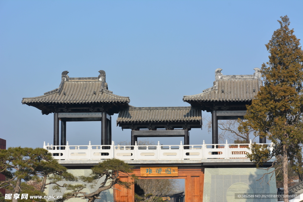 仿古建筑门楼琅琊园