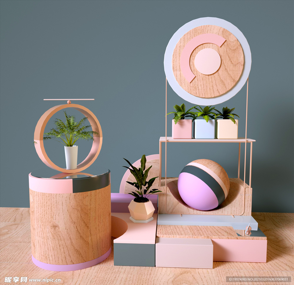 C4D模型 风格电商立体场景