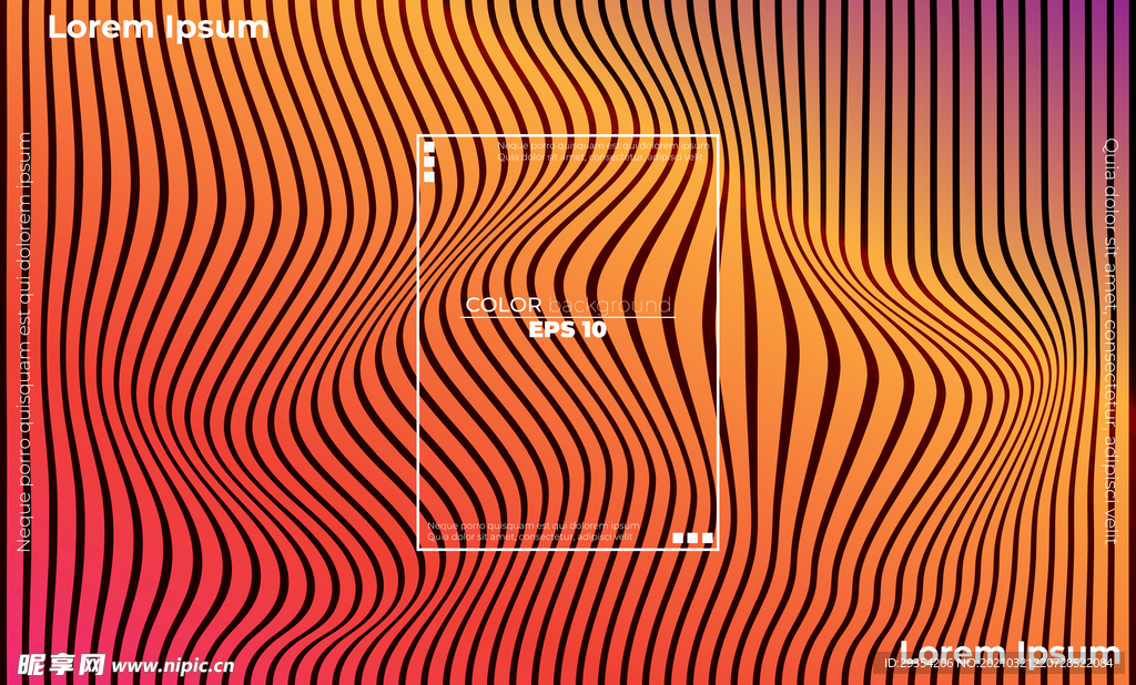 抽象彩色元素渐变时尚海报图片