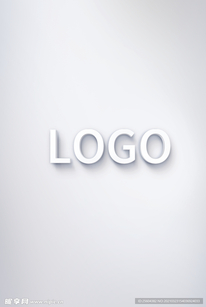 白色干净logo样机
