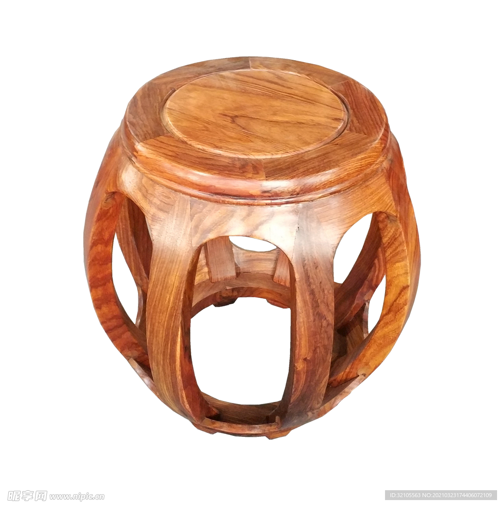 刺猬紫檀富贵鼓凳