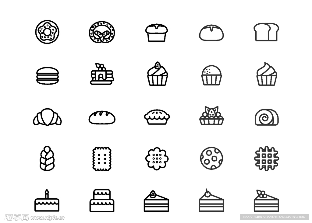 美食甜点图标