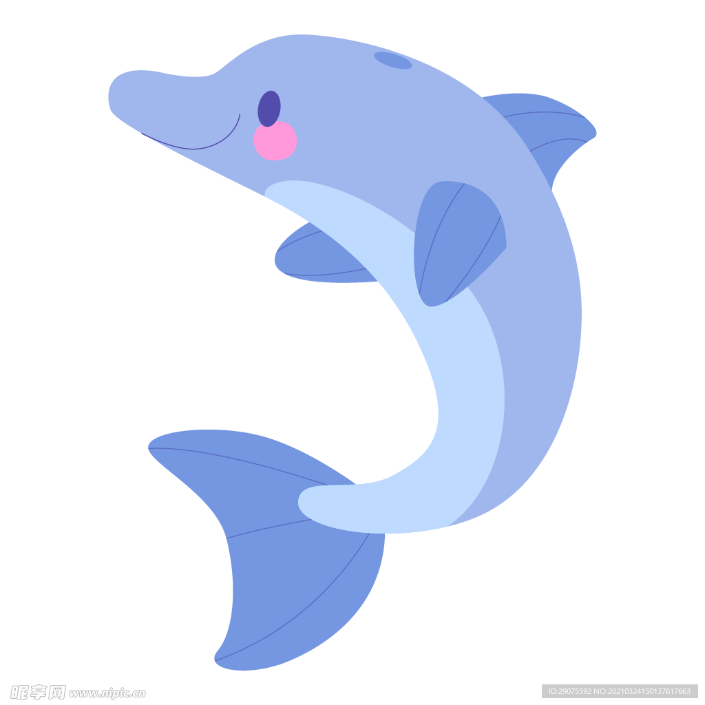 卡通海豚