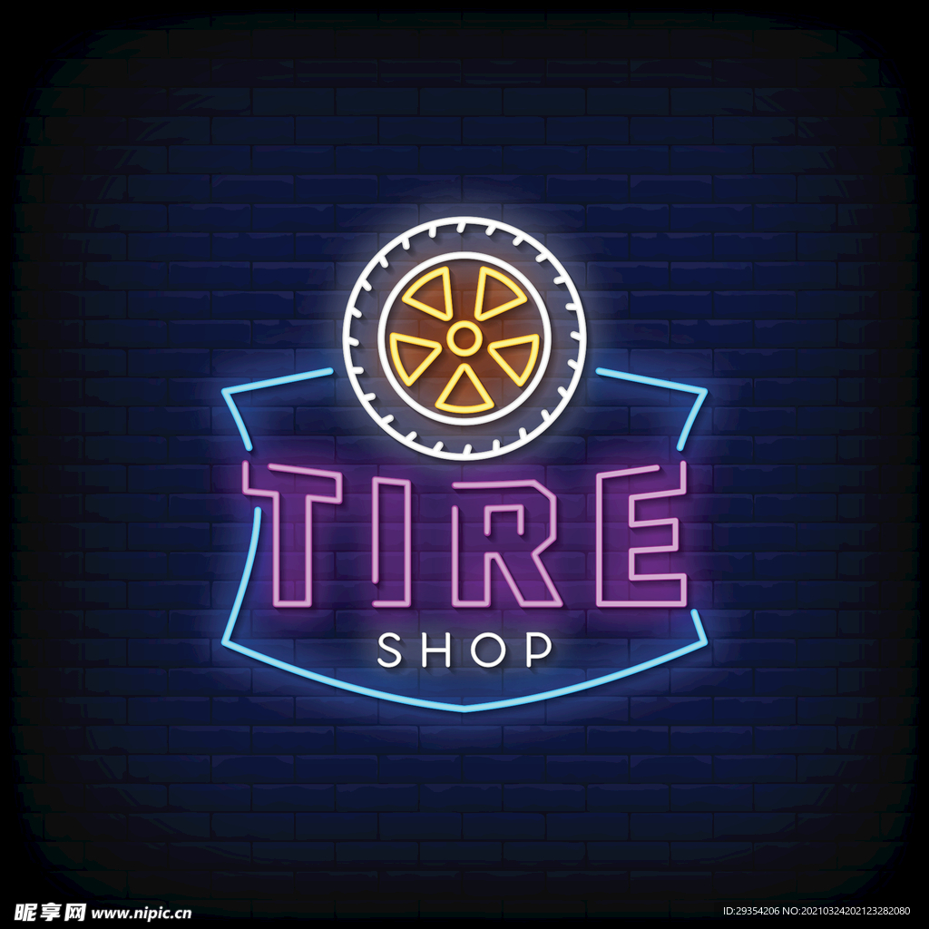 商业娱乐霓虹灯LOGO图片