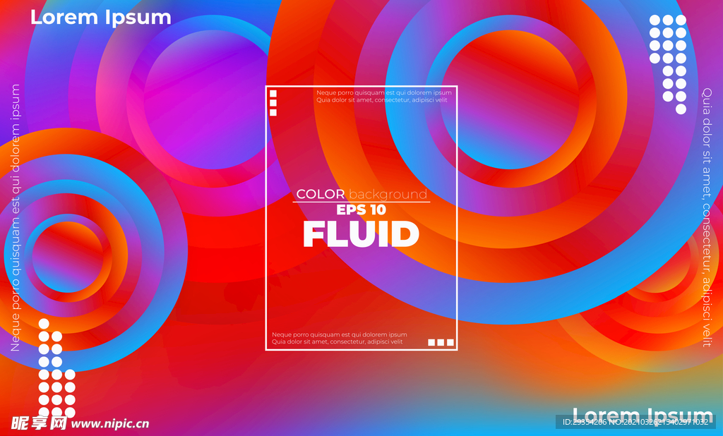 抽象彩色元素渐变时尚海报图片