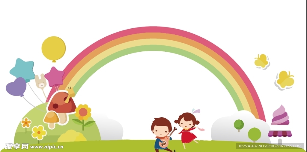 儿童背景形象墙