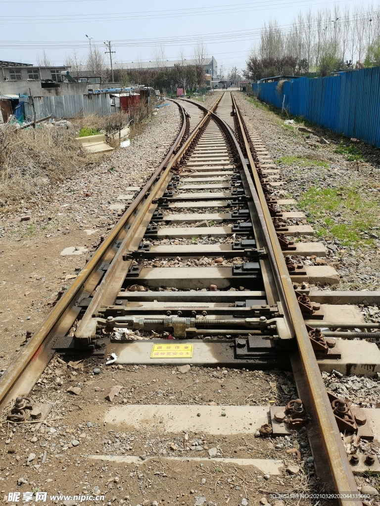 火车轨道 铁路 交叉车轨