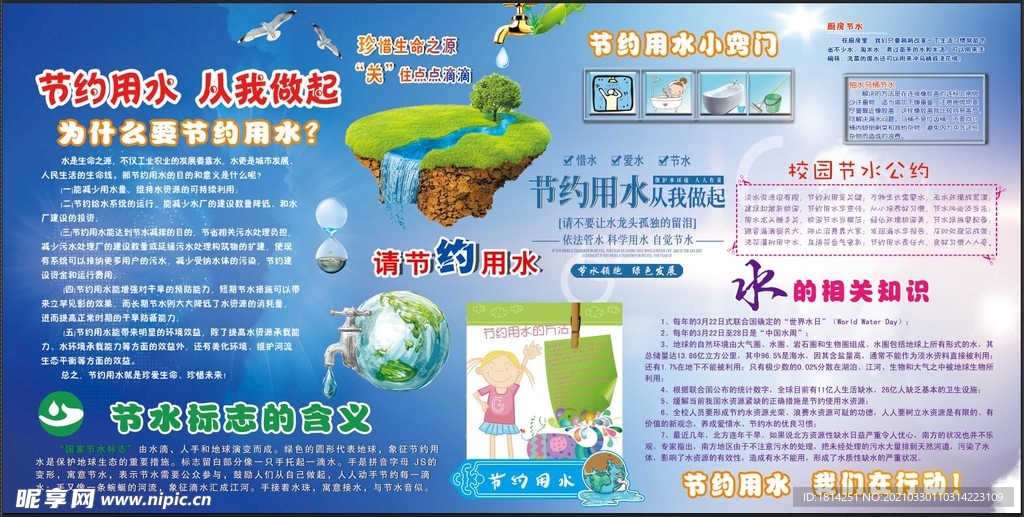 节约用水宣传栏