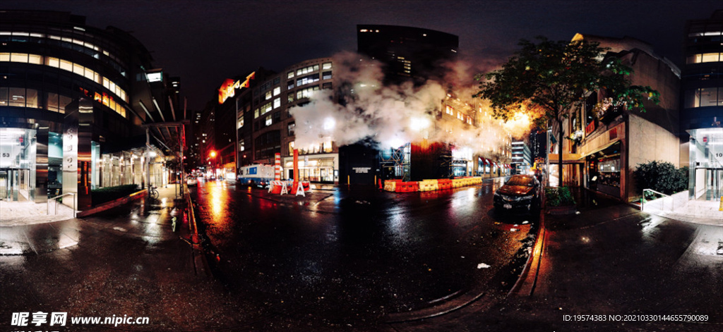 曼哈顿之夜夜景HDRI贴图