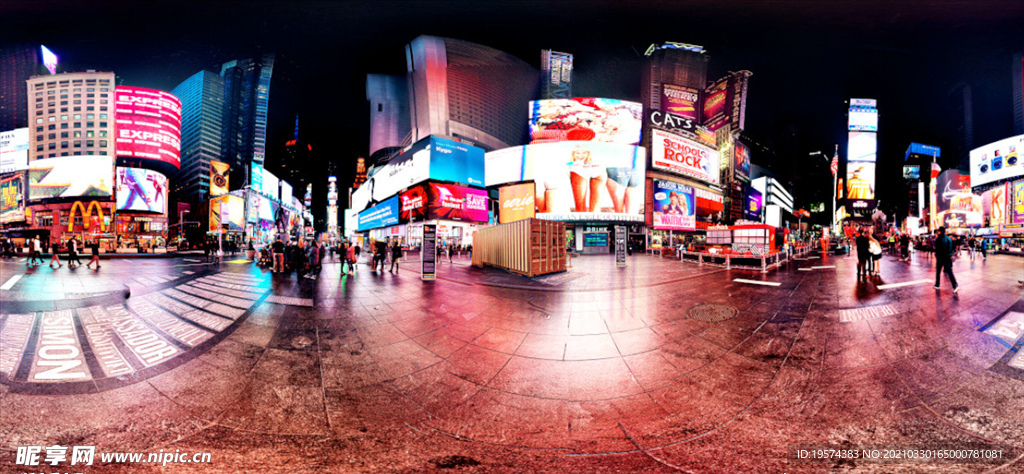 曼哈顿之夜夜景HDRI贴图