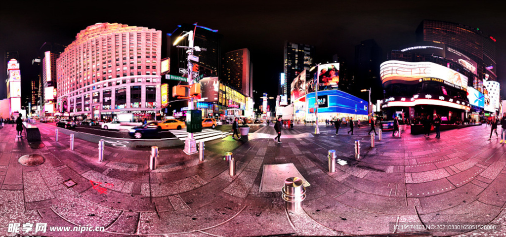 曼哈顿之夜夜景HDRI贴图