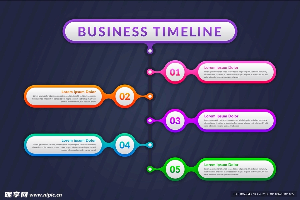 信息图模板 流程