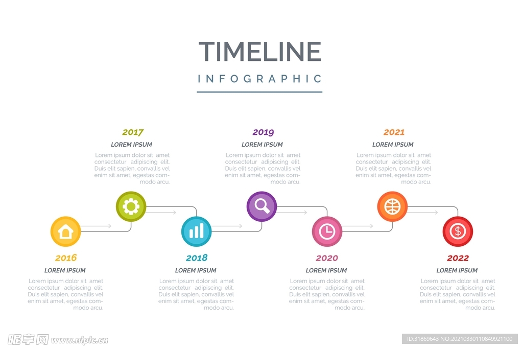 信息图模板 流程