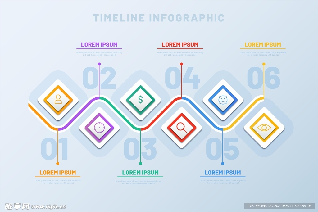信息图模板 流程