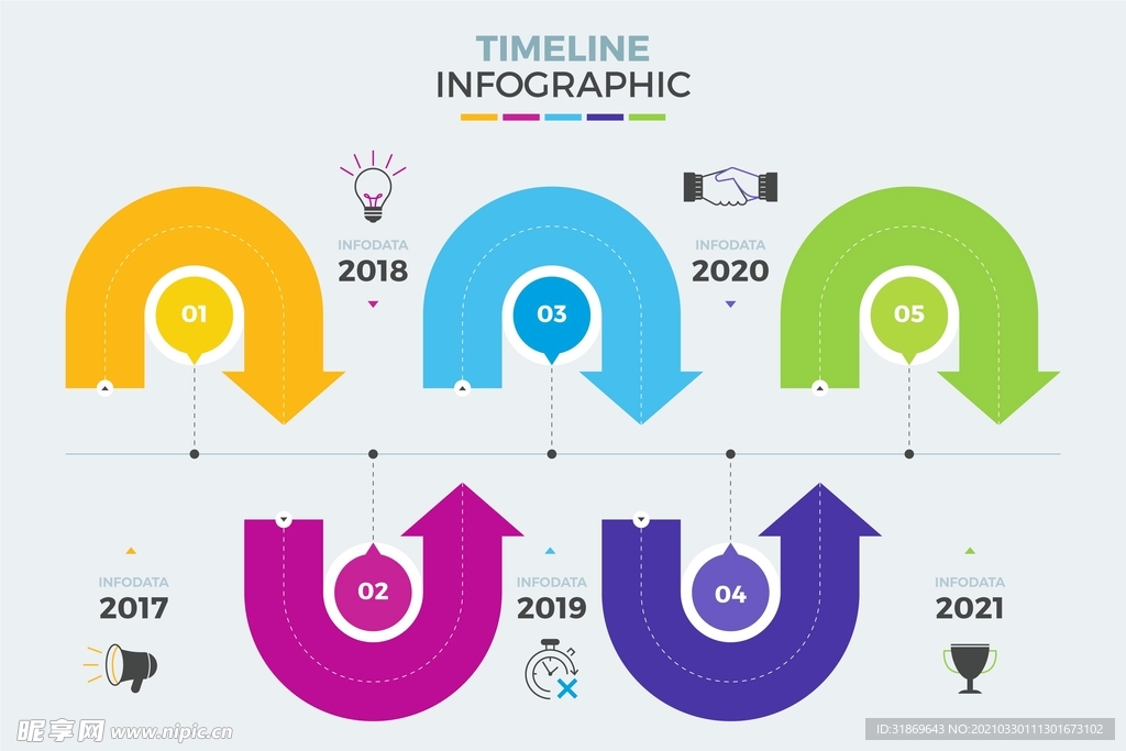 信息图模板 流程